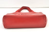 Authentic PRADA Vintage Leather Tote Hand Bag Purse Red 1317K