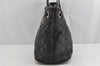 Authentic Christian Dior Panarea Cannage Tote Bag PVC Leather Black 1319K