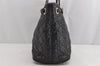 Authentic Christian Dior Panarea Cannage Tote Bag PVC Leather Black 1319K