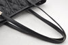 Authentic Christian Dior Panarea Cannage Tote Bag PVC Leather Black 1319K