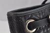 Authentic Christian Dior Panarea Cannage Tote Bag PVC Leather Black 1319K