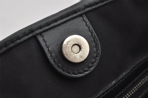 Authentic Christian Dior Panarea Cannage Tote Bag PVC Leather Black 1319K