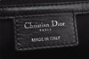Authentic Christian Dior Panarea Cannage Tote Bag PVC Leather Black 1319K