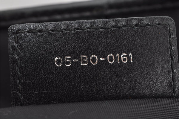 Authentic Christian Dior Panarea Cannage Tote Bag PVC Leather Black 1319K