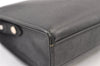 Authentic BURBERRY Vintage Leather Clutch Hand Bag Purse Black 1320K