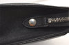 Authentic BURBERRY Vintage Leather Clutch Hand Bag Purse Black 1320K