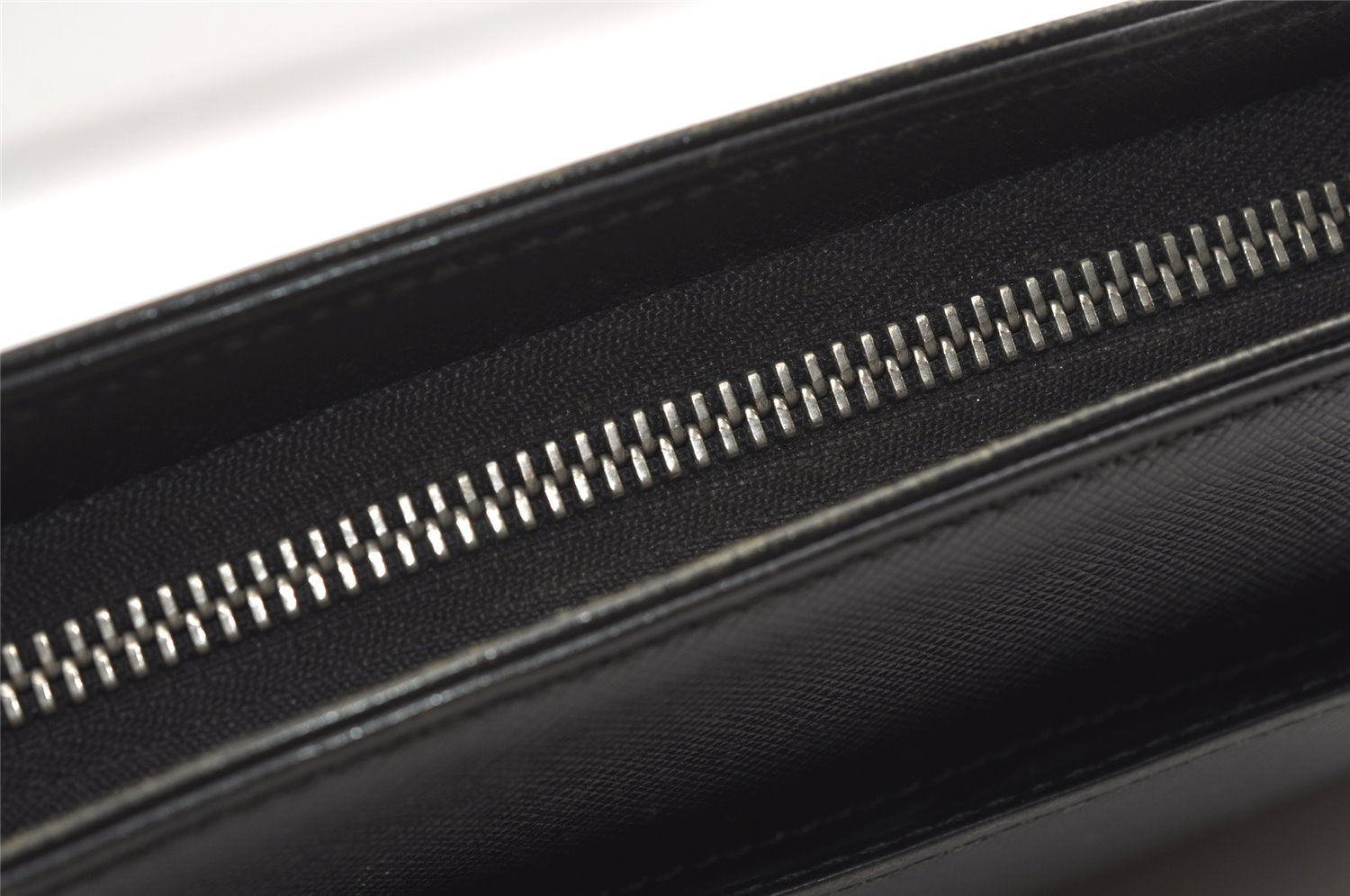 Authentic BURBERRY Vintage Leather Clutch Hand Bag Purse Black 1320K