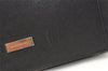 Authentic BURBERRY Vintage Leather Clutch Hand Bag Purse Black 1320K
