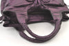 Authentic Salvatore Ferragamo Gancini Leather Shoulder Tote Bag Purple 1321K