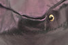 Authentic Salvatore Ferragamo Gancini Leather Shoulder Tote Bag Purple 1321K