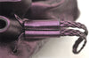 Authentic Salvatore Ferragamo Gancini Leather Shoulder Tote Bag Purple 1321K