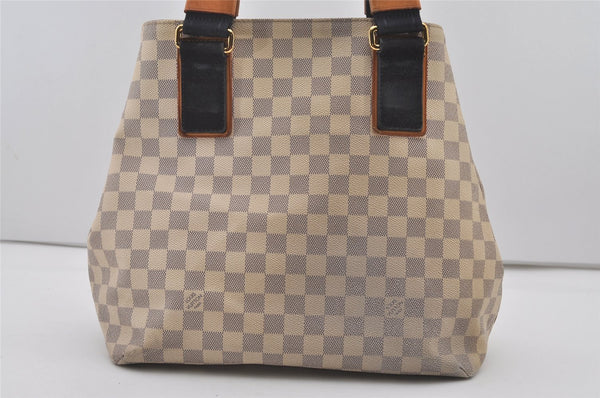 Authentic Louis Vuitton Damier Azur Plan SoleilCabas PM Tote Bag N41179 LV 1325J