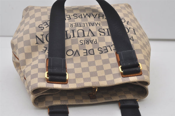 Authentic Louis Vuitton Damier Azur Plan SoleilCabas PM Tote Bag N41179 LV 1325J
