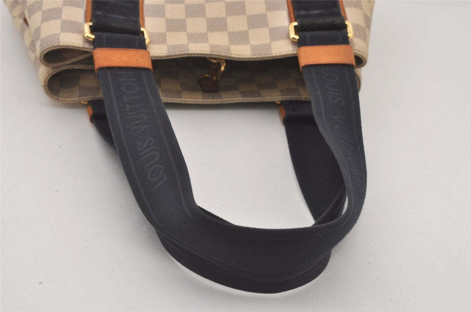Authentic Louis Vuitton Damier Azur Plan SoleilCabas PM Tote Bag N41179 LV 1325J