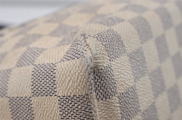 Authentic Louis Vuitton Damier Azur Plan SoleilCabas PM Tote Bag N41179 LV 1325J