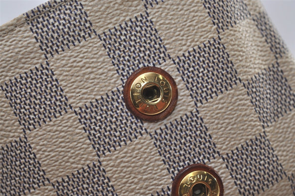 Authentic Louis Vuitton Damier Azur Plan SoleilCabas PM Tote Bag N41179 LV 1325J