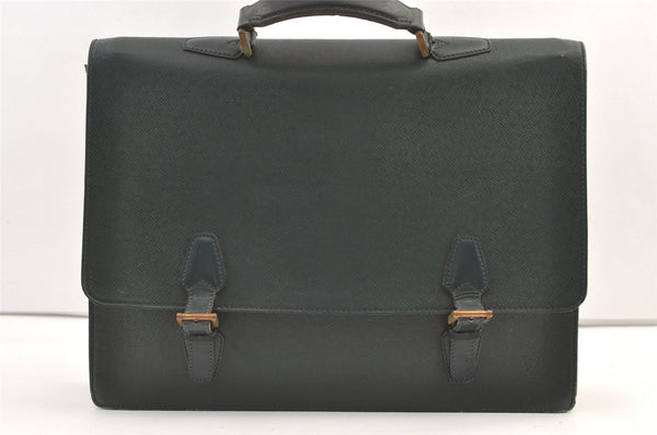 Authentic Louis Vuitton Taiga Tashkent Business Briefcase Green M30084 LV 1325K