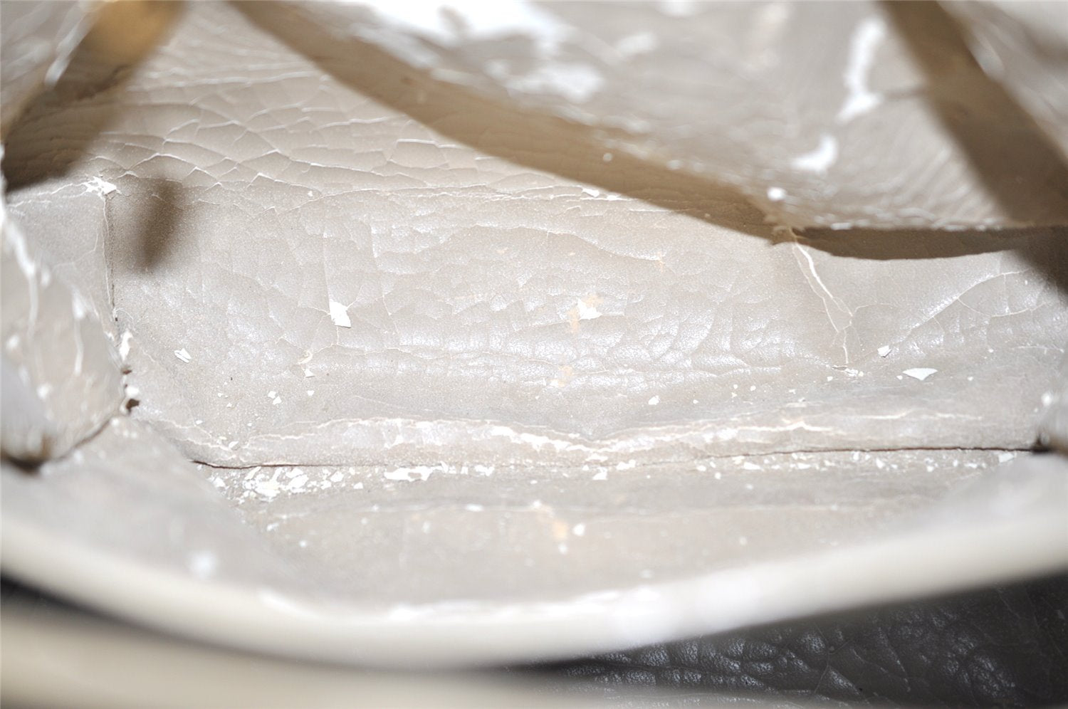 Authentic GUCCI Vintage 2Way Shoulder Hand Bag Purse Enamel White Junk 1326I