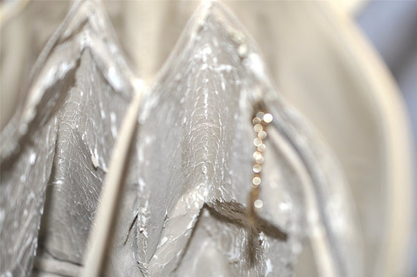 Authentic GUCCI Vintage 2Way Shoulder Hand Bag Purse Enamel White Junk 1326I