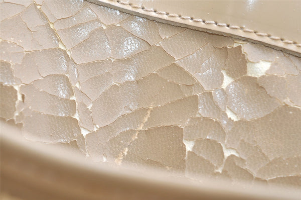 Authentic GUCCI Vintage 2Way Shoulder Hand Bag Purse Enamel White Junk 1326I