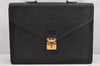 Auth Louis Vuitton Epi Serviette Ambassadeur Black Briefcase M54412 LV 1326K