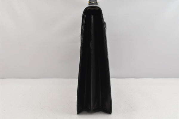 Auth Louis Vuitton Epi Serviette Ambassadeur Black Briefcase M54412 LV 1326K