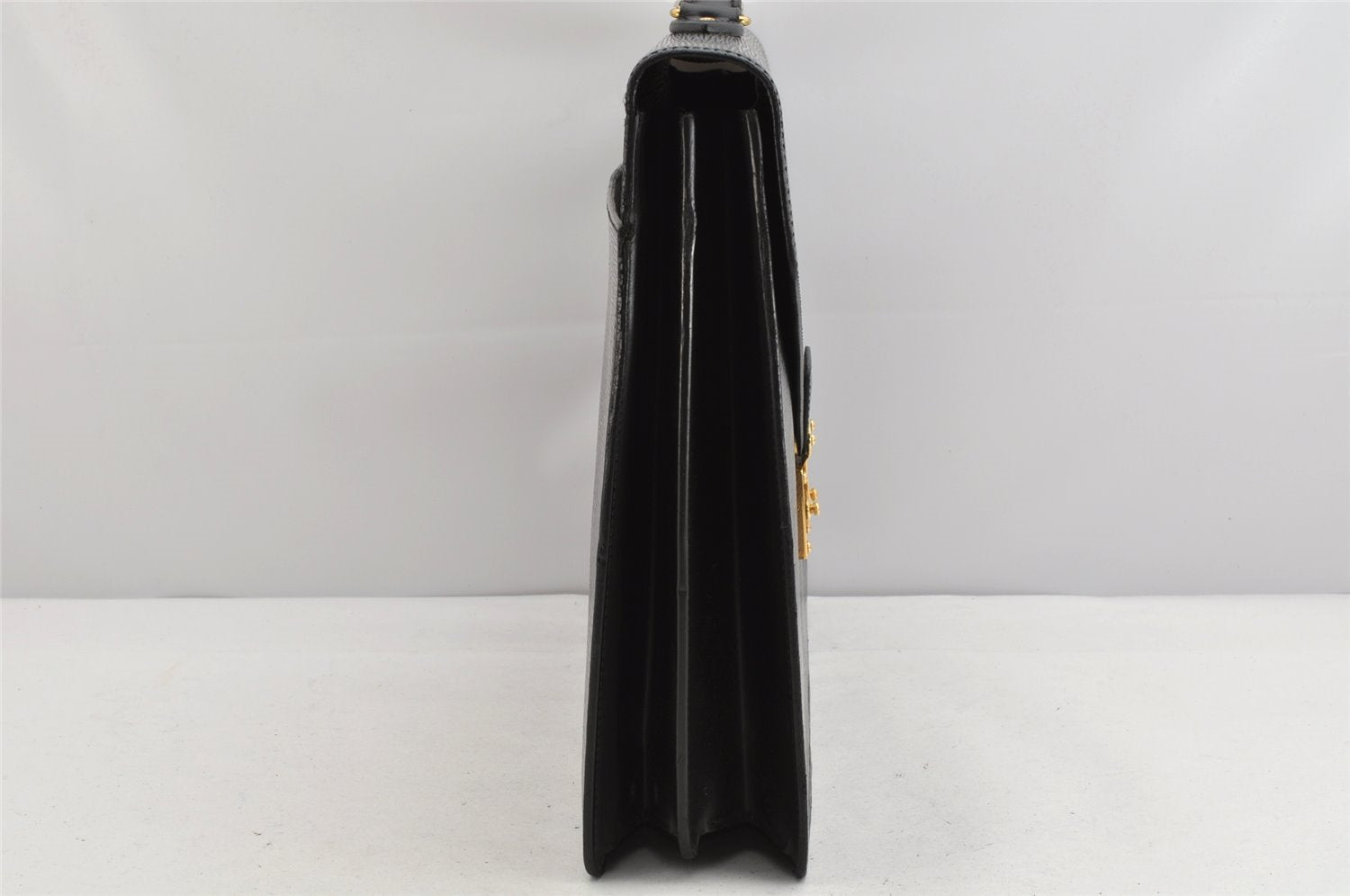 Auth Louis Vuitton Epi Serviette Ambassadeur Black Briefcase M54412 LV 1326K