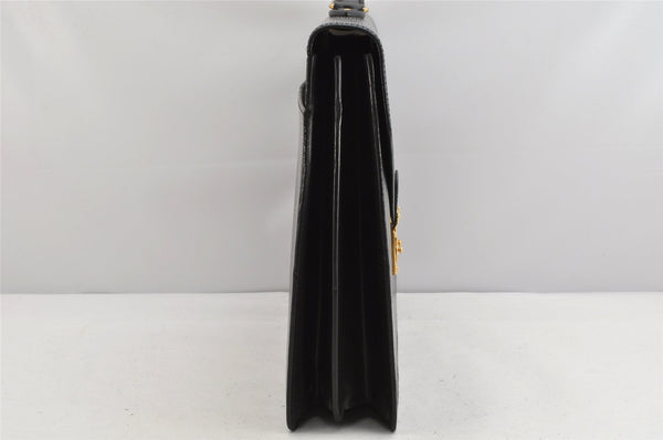 Auth Louis Vuitton Epi Serviette Ambassadeur Black Briefcase M54412 LV 1326K