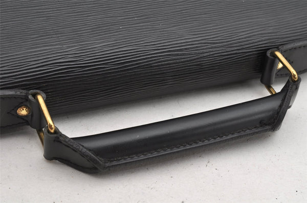 Auth Louis Vuitton Epi Serviette Ambassadeur Black Briefcase M54412 LV 1326K