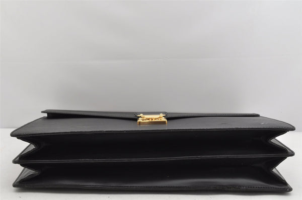 Auth Louis Vuitton Epi Serviette Ambassadeur Black Briefcase M54412 LV 1326K
