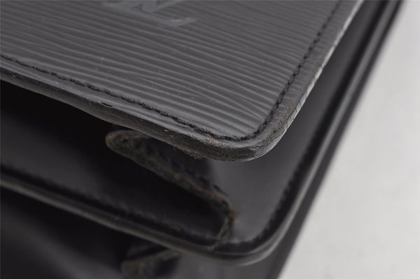 Auth Louis Vuitton Epi Serviette Ambassadeur Black Briefcase M54412 LV 1326K