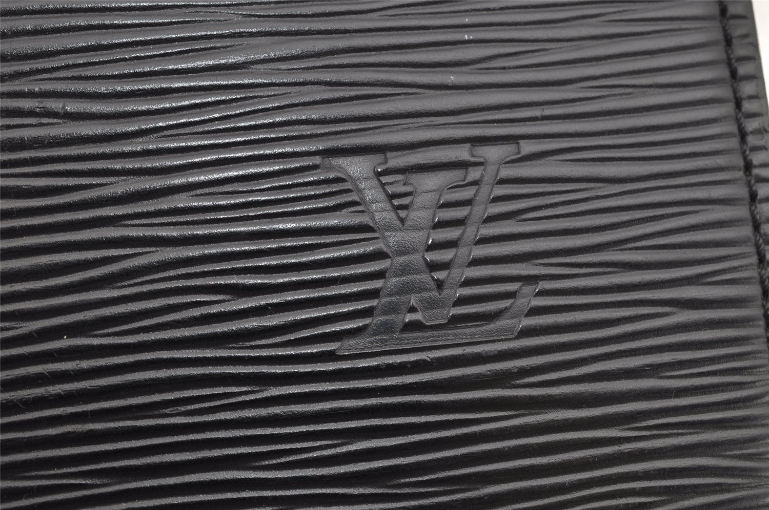 Auth Louis Vuitton Epi Serviette Ambassadeur Black Briefcase M54412 LV 1326K