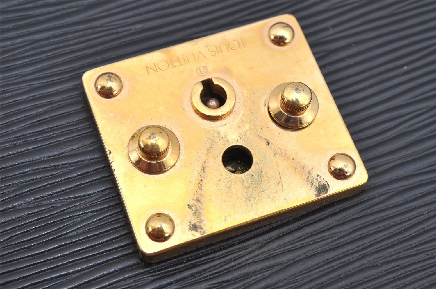 Auth Louis Vuitton Epi Serviette Ambassadeur Black Briefcase M54412 LV 1326K