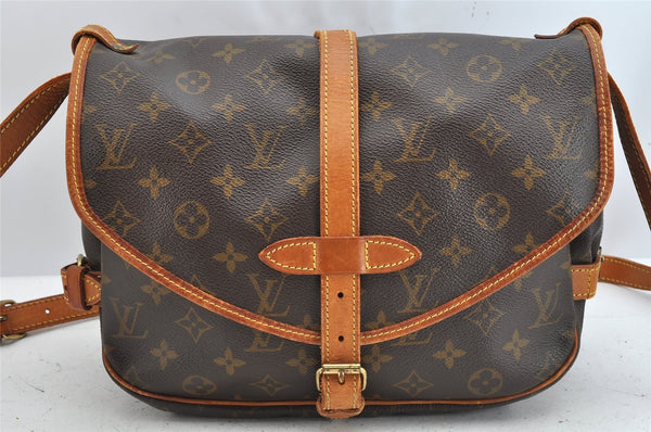 Authentic Louis Vuitton Monogram Saumur 30 Shoulder Cross Bag M42256 LV 1327K