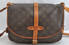 Authentic Louis Vuitton Monogram Saumur 30 Shoulder Cross Bag M42256 LV 1327K