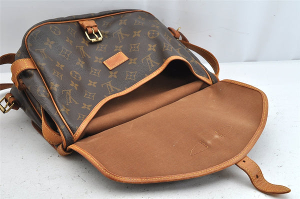 Authentic Louis Vuitton Monogram Saumur 30 Shoulder Cross Bag M42256 LV 1327K
