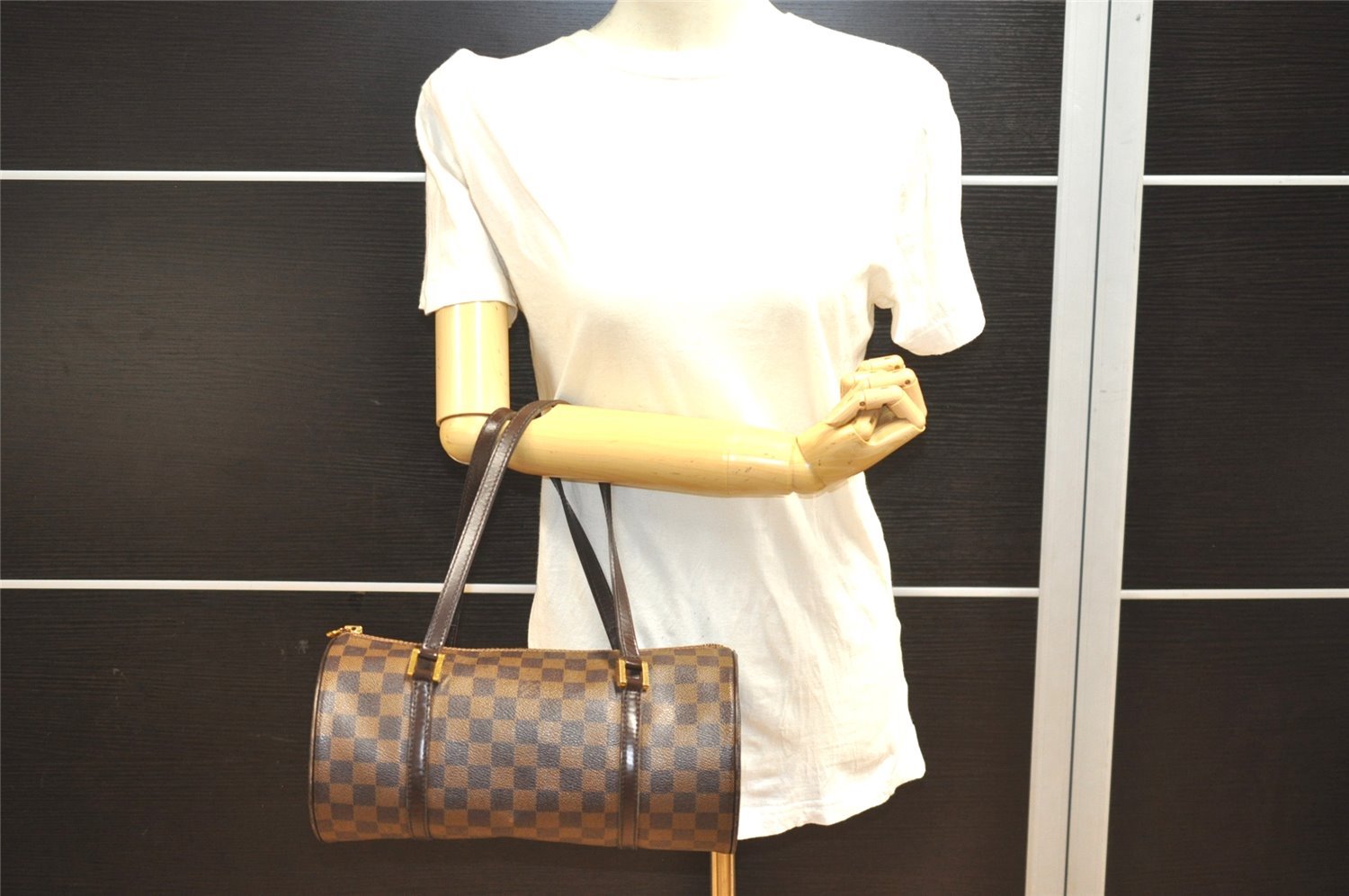 Authentic Louis Vuitton Damier Papillon 30 Hand Bag Purse N51303 LV 1328I