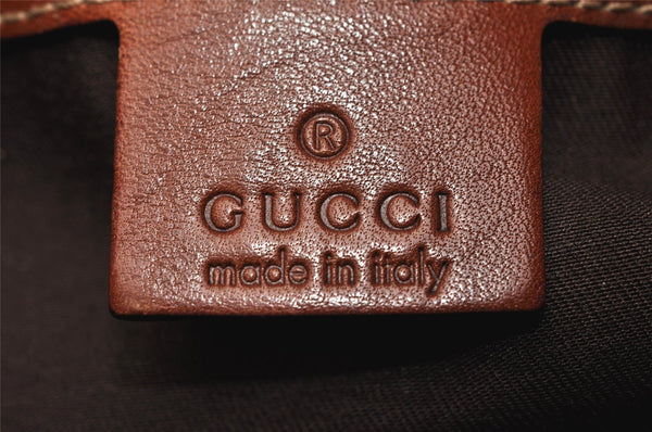 Authentic GUCCI Horsebit Shoulder Hand Bag GG Canvas Leather 137592 Brown 1328K