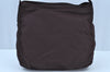 Auth PRADA Nylon Tessuto Leather Shoulder Cross Body Bag Purse Brown Junk 1329I