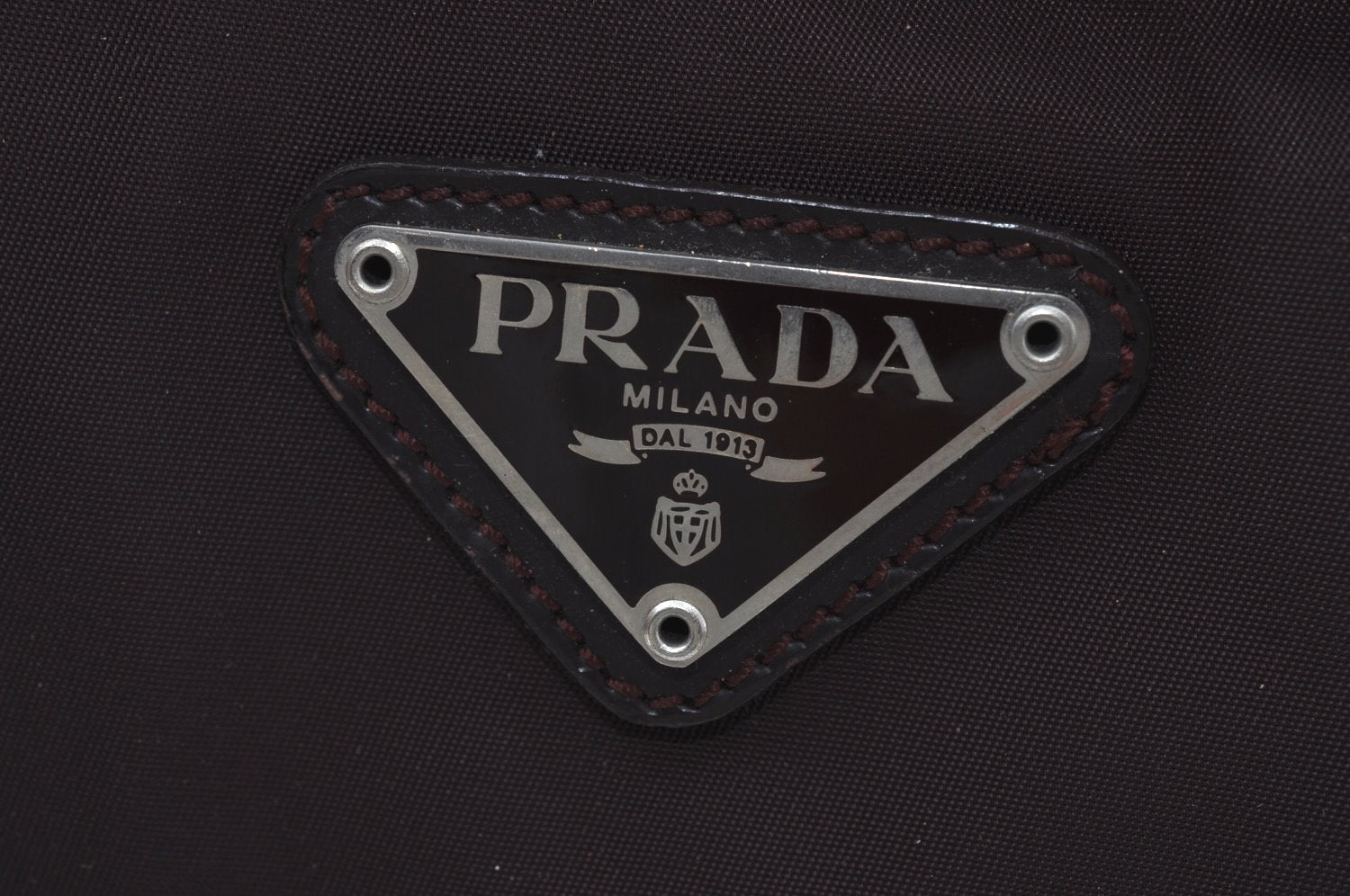 Auth PRADA Nylon Tessuto Leather Shoulder Cross Body Bag Purse Brown Junk 1329I