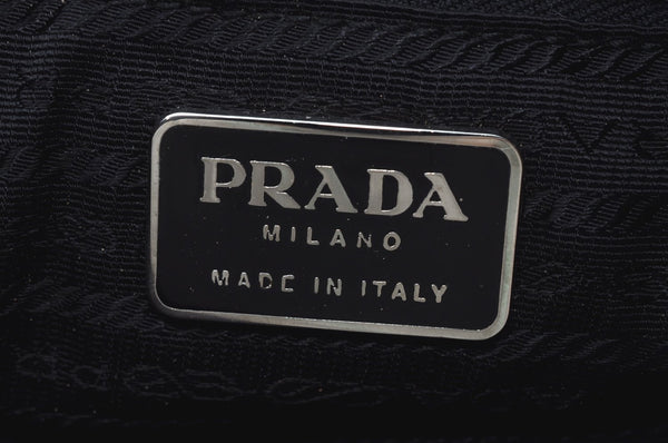 Auth PRADA Nylon Tessuto Leather Shoulder Cross Body Bag Purse Brown Junk 1329I