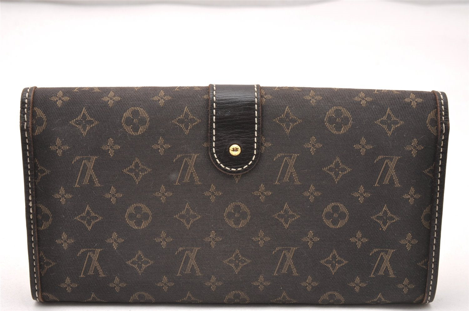 Auth Louis Vuitton Monogram Idylle Portefeuille Sarah Wallet M63006 Brown 1329J