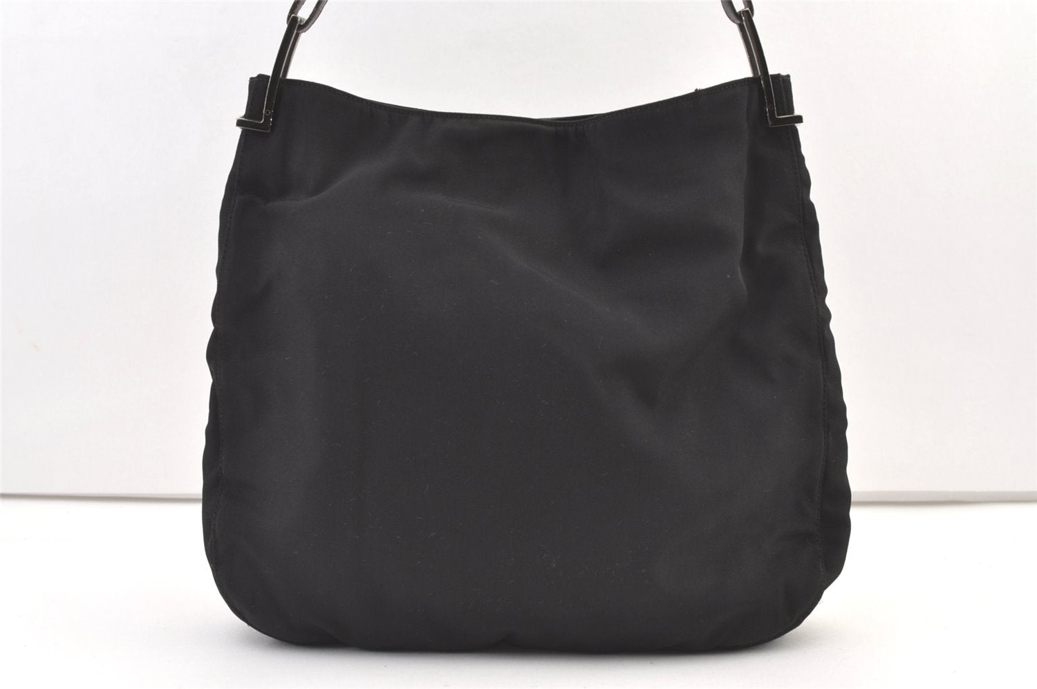 Authentic GUCCI Vintage Shoulder Bag Nylon Leather 0013166 Black 1329K