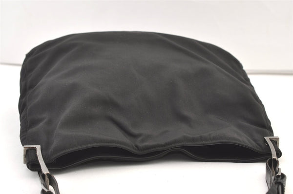 Authentic GUCCI Vintage Shoulder Bag Nylon Leather 0013166 Black 1329K