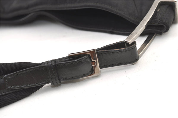 Authentic GUCCI Vintage Shoulder Bag Nylon Leather 0013166 Black 1329K