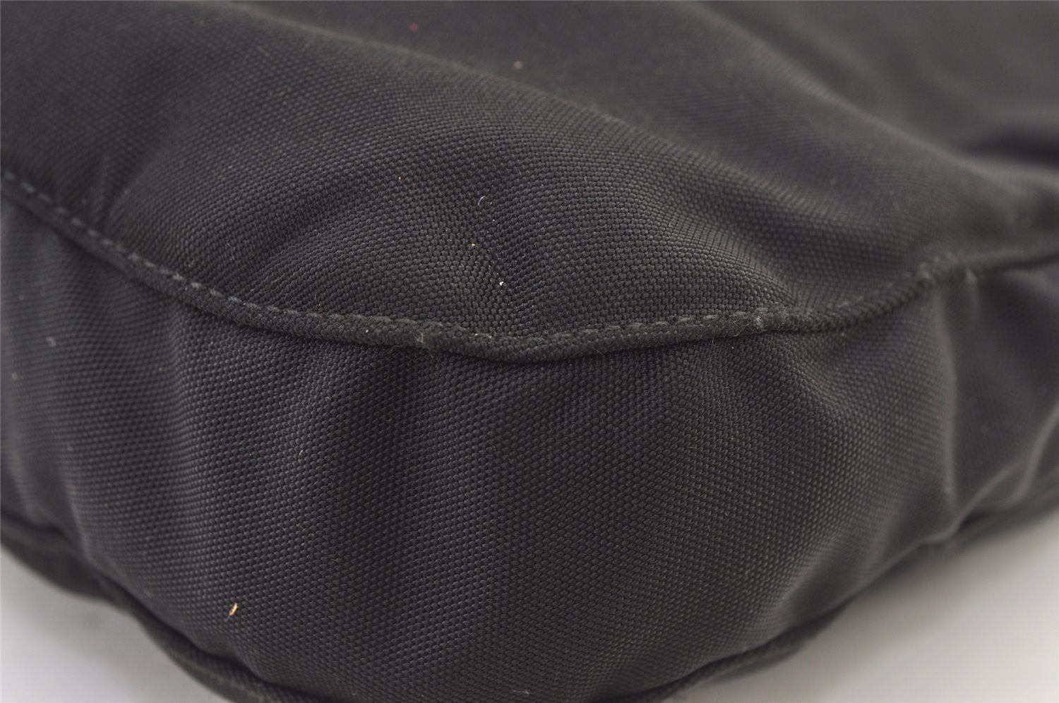 Authentic GUCCI Vintage Shoulder Bag Nylon Leather 0013166 Black 1329K