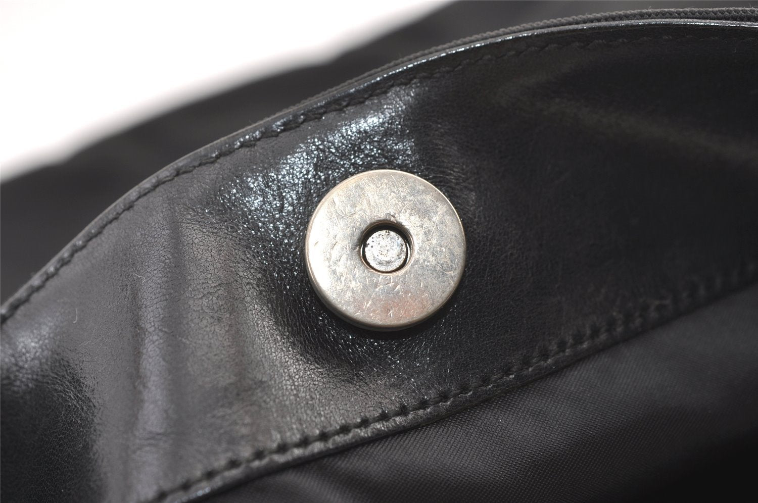 Authentic GUCCI Vintage Shoulder Bag Nylon Leather 0013166 Black 1329K