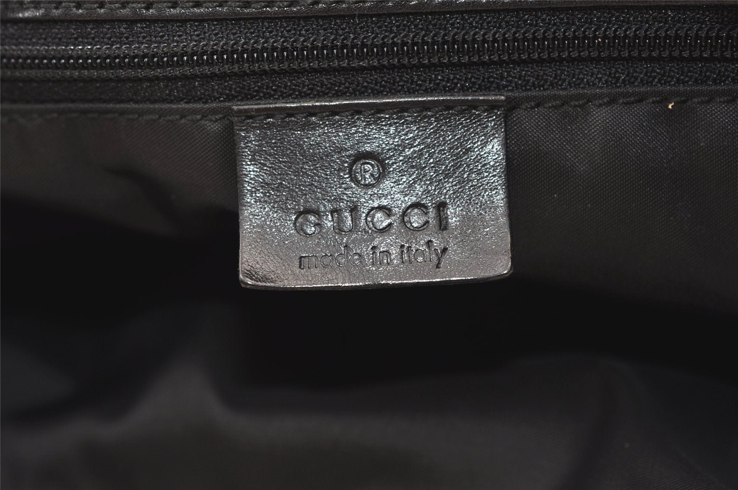 Authentic GUCCI Vintage Shoulder Bag Nylon Leather 0013166 Black 1329K