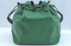 Authentic Louis Vuitton Epi Petit Noe Shoulder Drawstring Bag M44104 Green 1330I