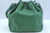 Authentic Louis Vuitton Epi Petit Noe Shoulder Drawstring Bag M44104 Green 1330I